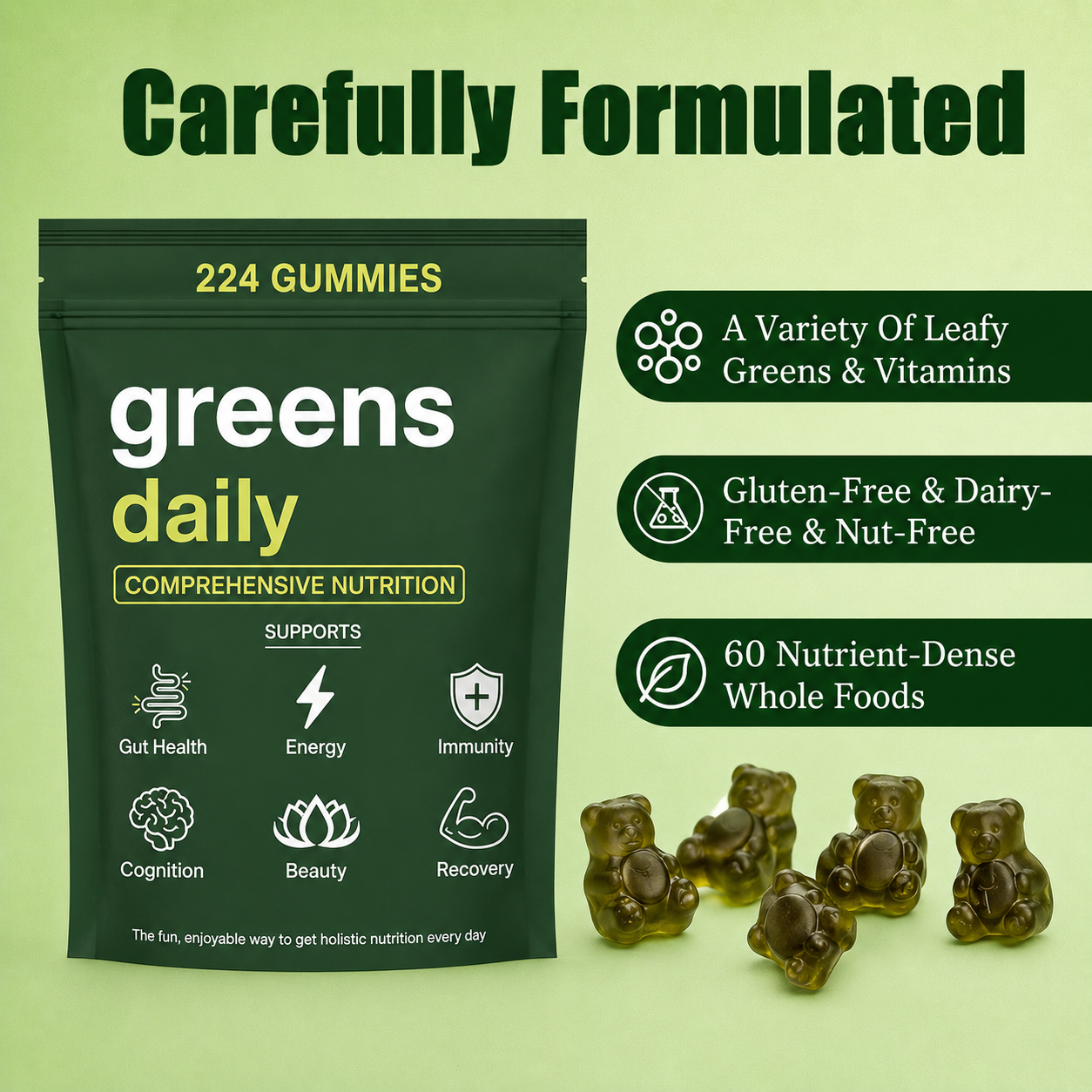 Organic Greens Daily Gummies