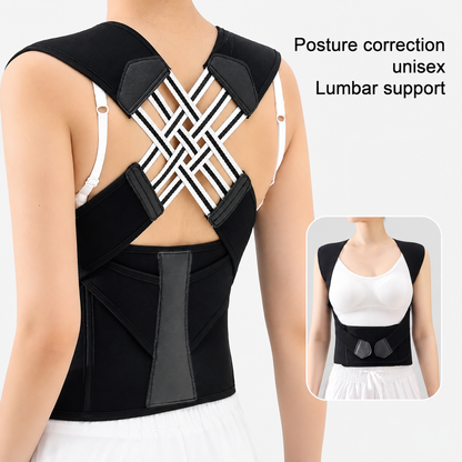 Back Brace Posture Corrector for Women and Men, Shoulder Straightener Adjustable Full Back Support Upper and Lower Pain Relief