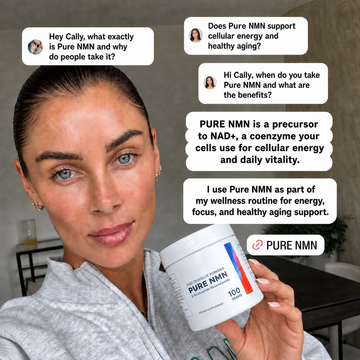 Pure NMN Powder for NAD+ Support, Cellular Energy & Healthy Aging