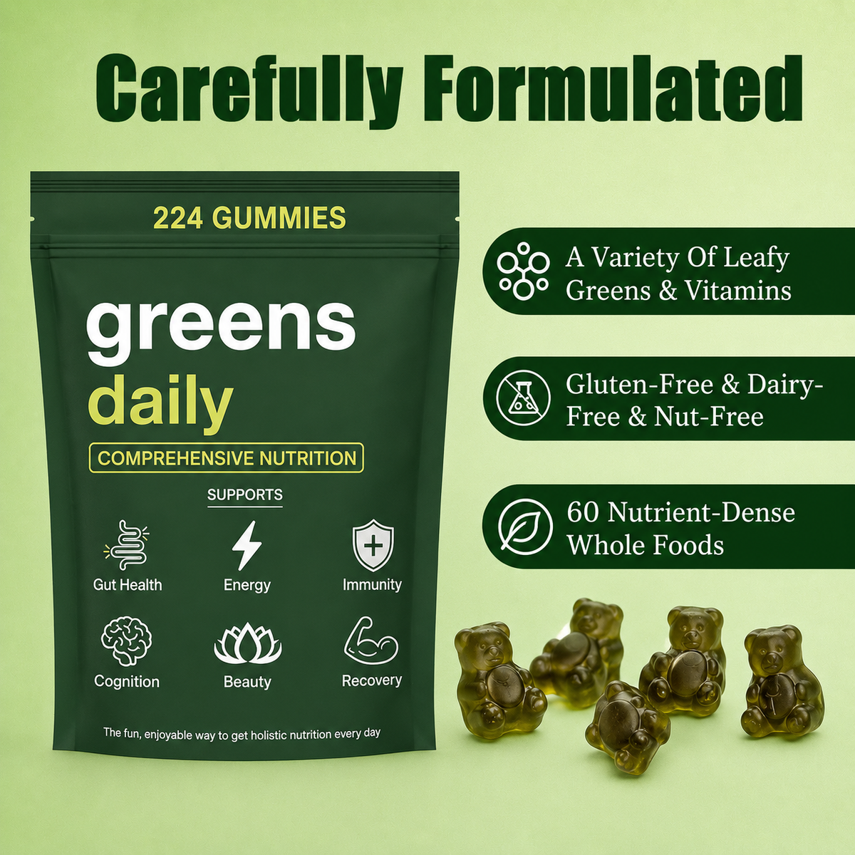 Organic Greens Daily Gummies
