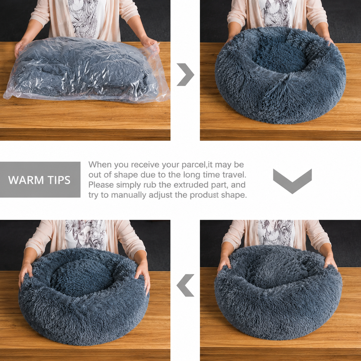 Pet Calming Donut Bed