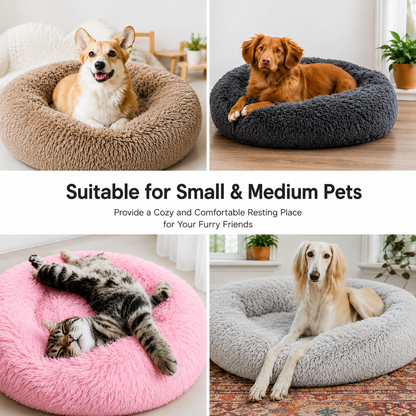 Pet Calming Donut Bed