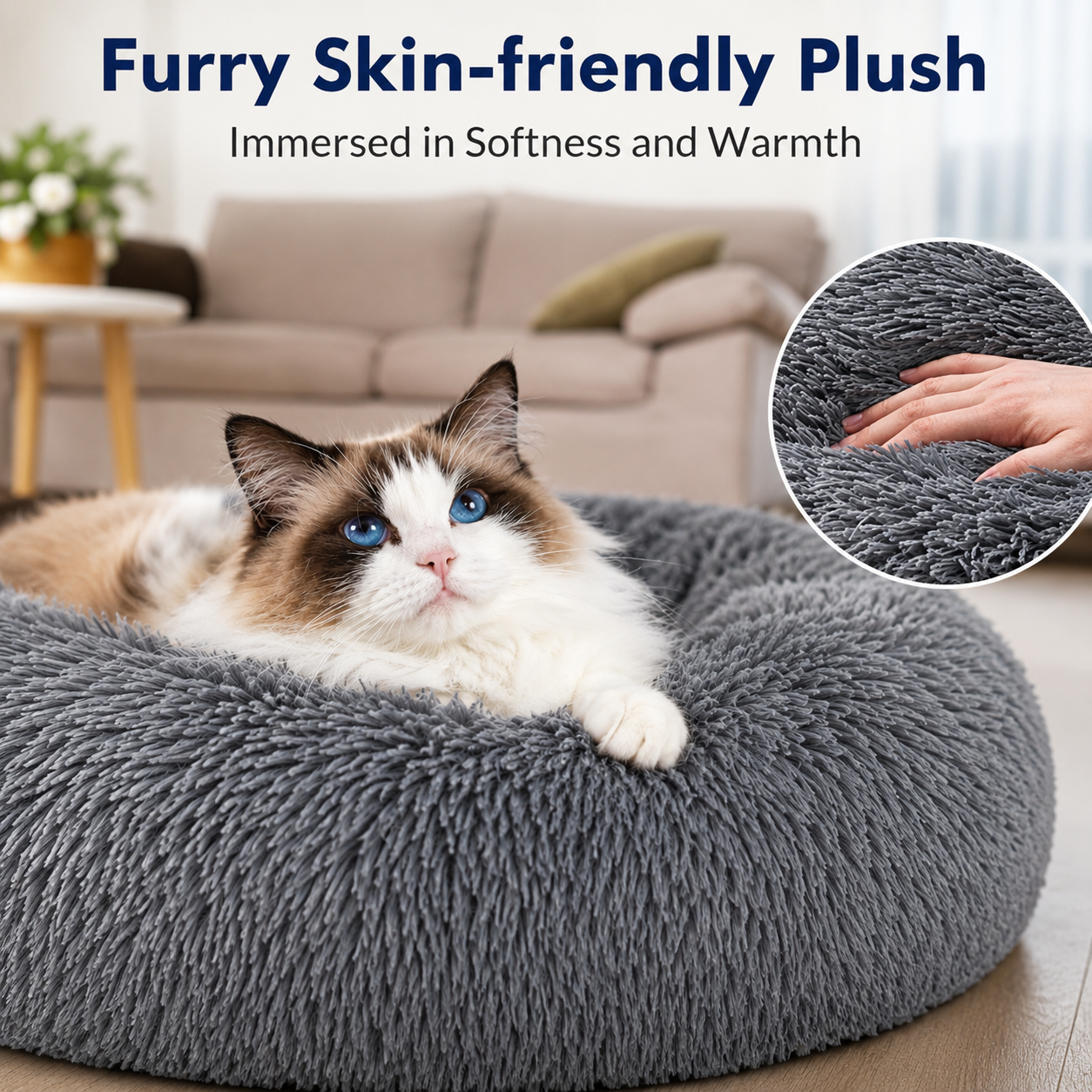 Pet Calming Donut Bed