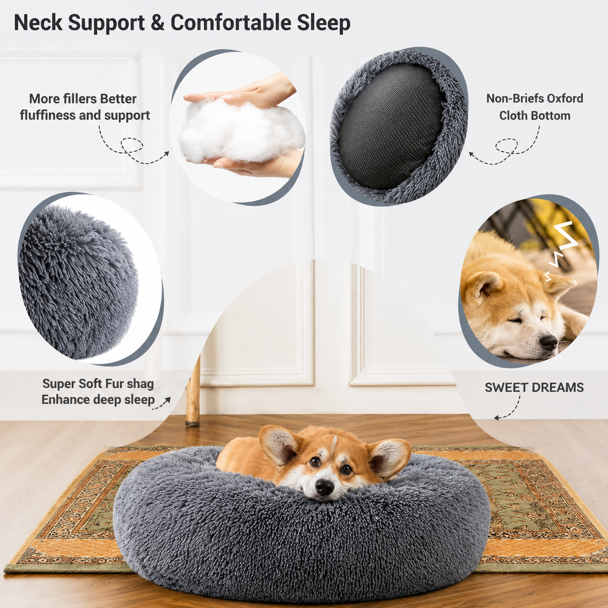 Pet Calming Donut Bed